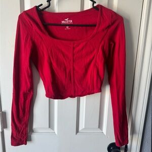 Hollister Women's Bold Red Crop Top